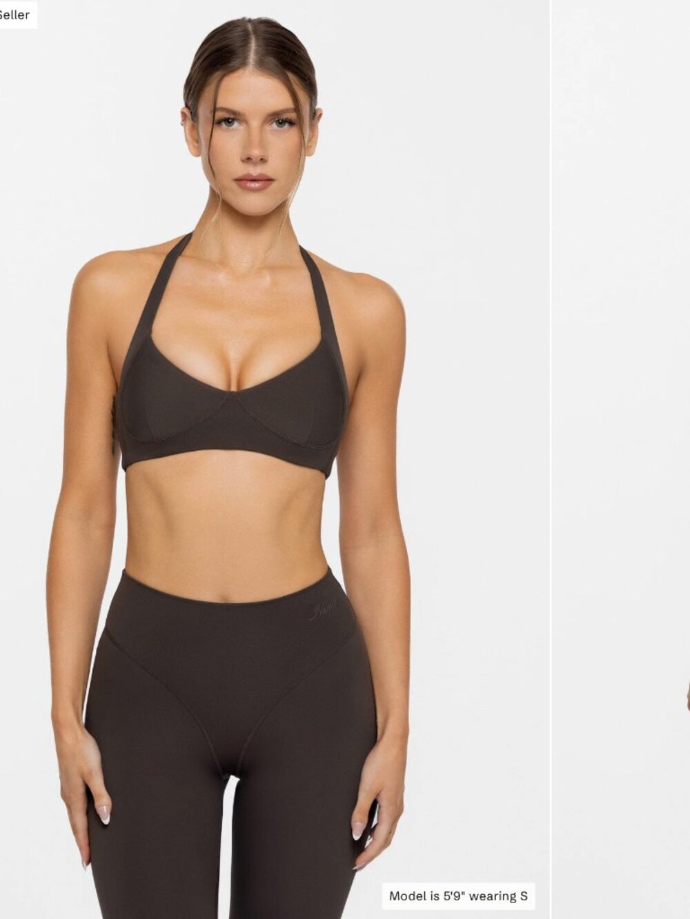 Seamless Brown Support Sports Bra - NANA